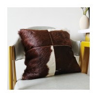 Natural cowhide leather comfortable soft pillow case customized design