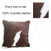 High Quality Luxury 18x18 20x20 Inches Pillowcase For Home Decor brown White Cowhide Leather Patchwork Throw Pillow Cover
