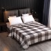 New Arrival Coral Fleece Plaid Striped Blanket Home Decorative Modern Thicken Printed Flannel Blanket
