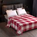 New Arrival Coral Fleece Plaid Striped Blanket Home Decorative Modern Thicken Printed Flannel Blanket
